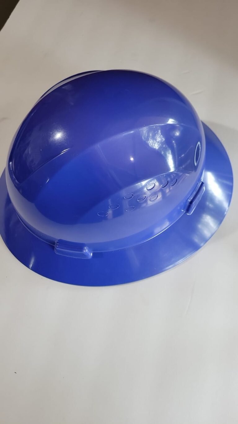 INTERSTATE SAFETY SNAP LOCK 4 POINT RAT CHET SUSPENSION FULL BRIM HARD HAT 6-1/2 TO 8 HEADS BLUE COLOR