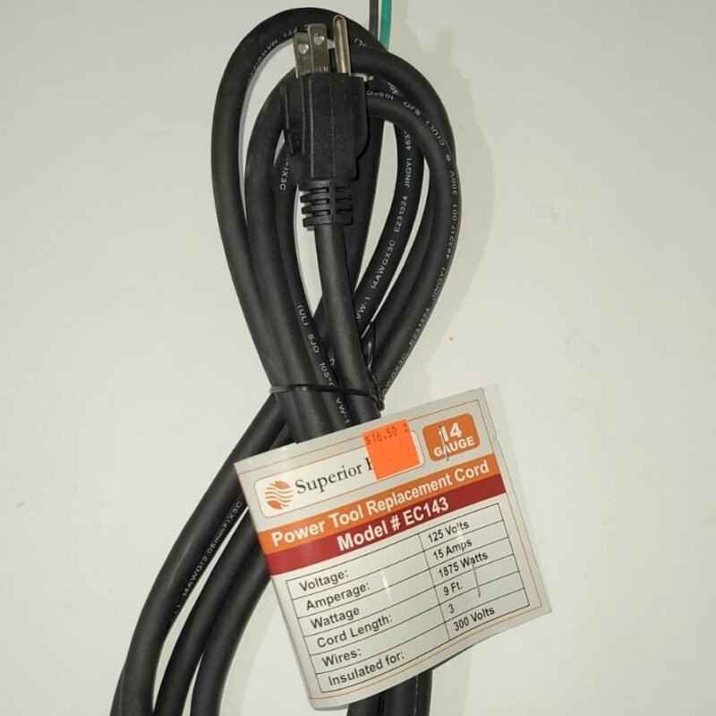 SUPERIOR ELECTRIC POWER TOOL REPLACEMENT CORD