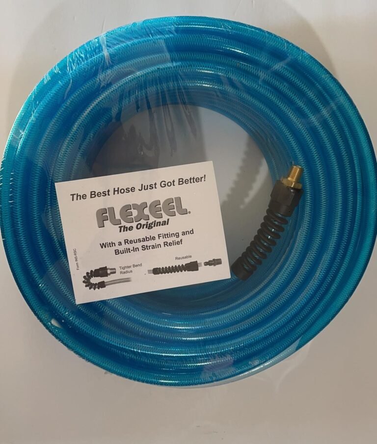 AIR COILHOSE PNEUMATIC PFE61004TB BLUE FLEXEEL HOSE, 3/8 ID X 100 FT MADE IN USA