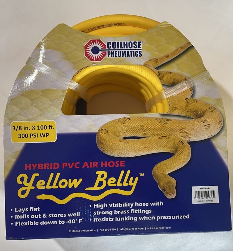 COILHOSE PNEUMATIC YB61004Y 3/8 IN X 100FT 300PSI WP YELLOW BELLY