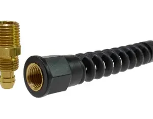 PRM0604SR 3/8” ID x 1/4” MPT w/reusable Strain Relief