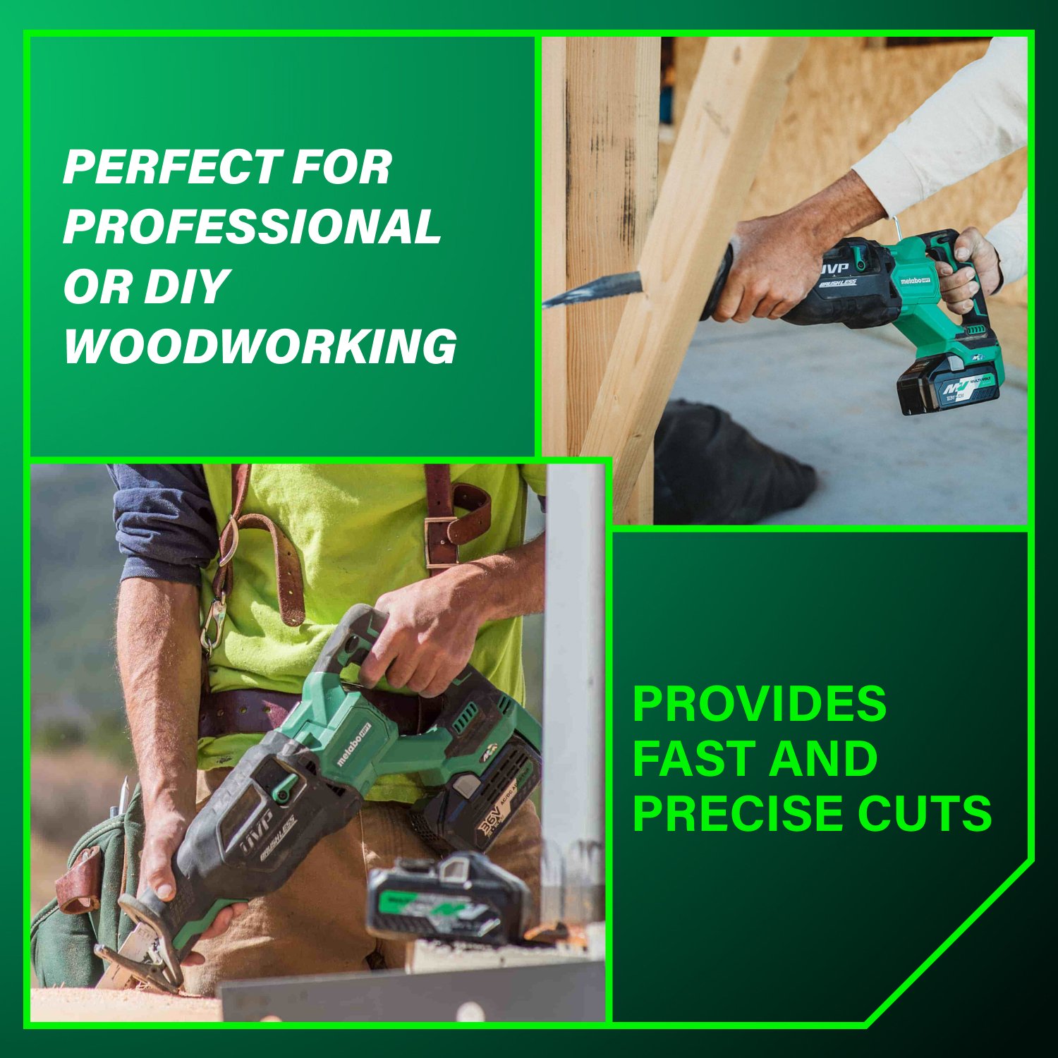 CR36DAQ4 metabo HPT 36V MultiVolt Cordless Reciprocating Saw - Image 8