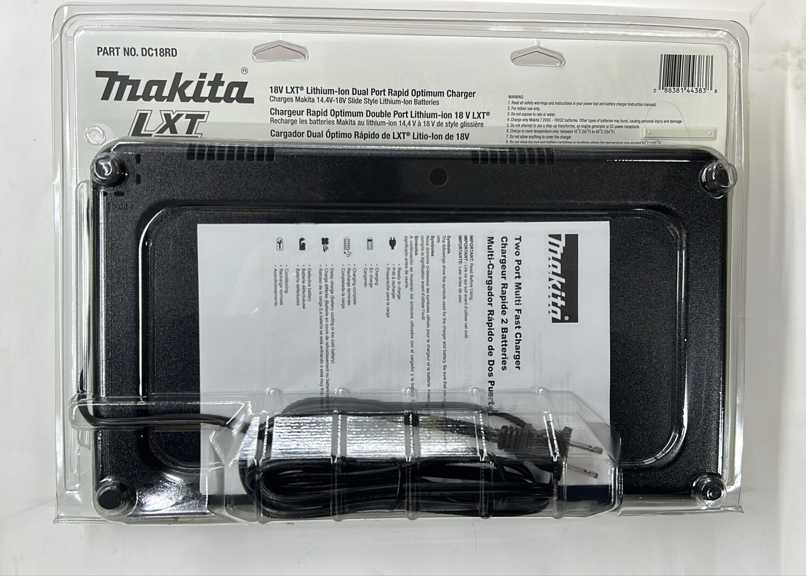 DC18RD Makita 18V LXT Lithium-ion Dual Port Rapid Optimum Charger. Charges 2 Batteries At th Same Time - Image 2