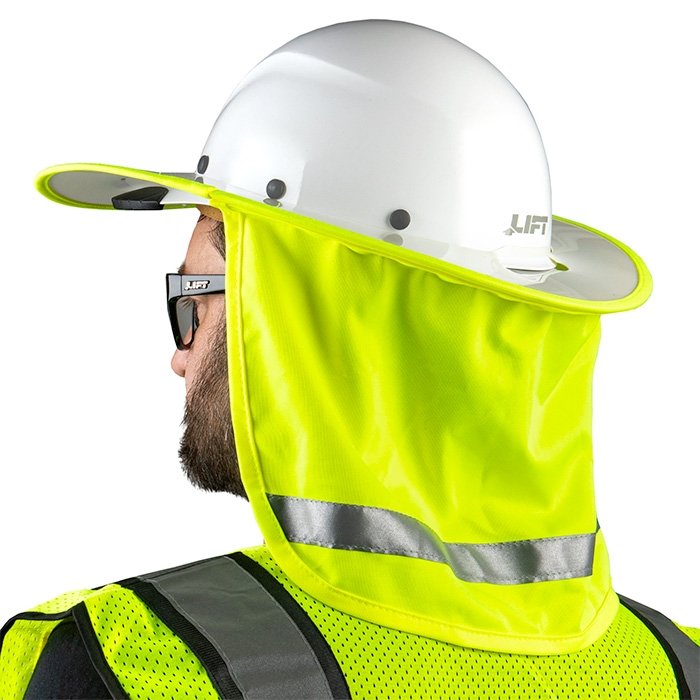 Lift Safety HDSF-20HV DAX Sunshade for Full Brim, Hiviz Green, One Size - Image 2